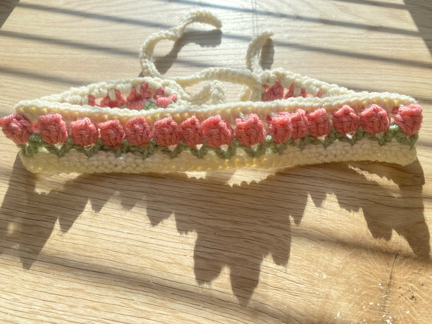 Pink tulip headband
